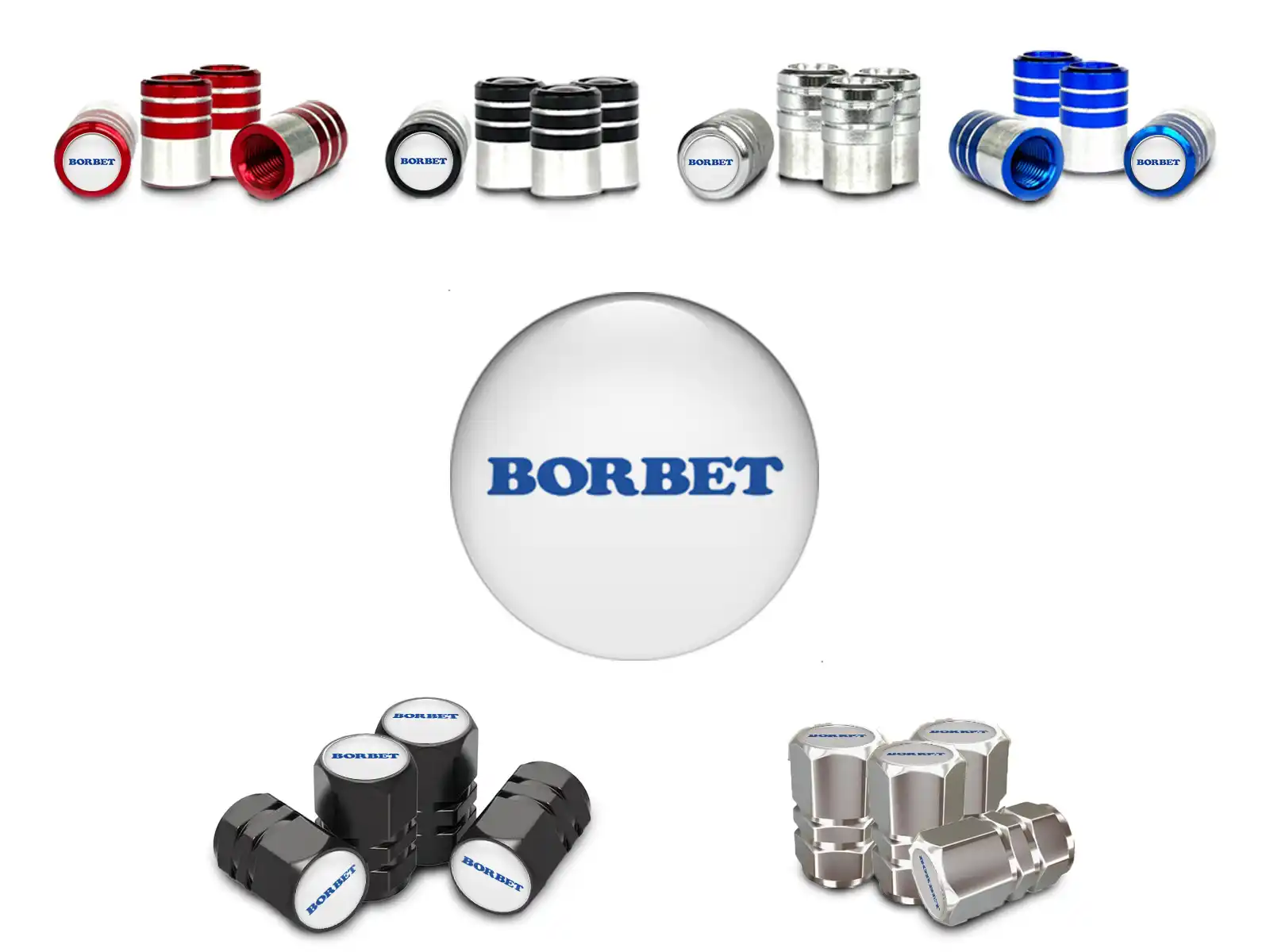 Borbet Tyre Valve Caps for Car Minimal